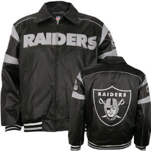  Oakland Raiders 2008 Pig Napa Elite Leather Varsity Jacket 