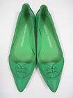 sigerson morrison green plastic pointed toe rain shoes flats sz