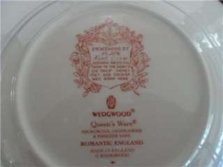 Wedgwood Queens Ware Bowl Romantic England Series Red Toile Pattern 