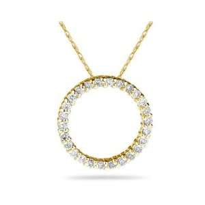  .30ctw Diamond Circle Pendant in 14K Yellow Gold SZUL 
