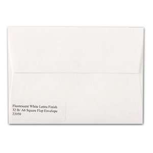   Cranes Pearl White Lettra 32lb. A6 Sq. Flap Envelopes: Home & Kitchen