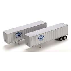 Athearn 28008 pair of 40 Ext Post trailers, Overnite  