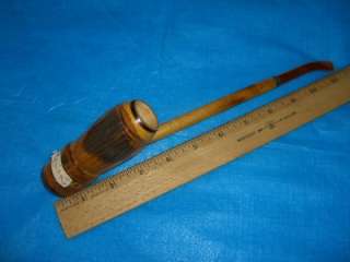 Vintage Clubbs Wood Long Stem Smoking Pipe New Condition  
