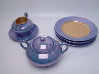 SHOFU Japan Hand Painted Lusterware Tea Desert Set  