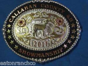 Clint Mortenson Ruby Custom Belt Buckle Rodeo Livestock  