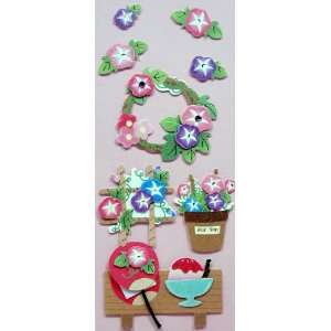  Cute Japanese Handmade   Flower Stickers (Paper) Toys 