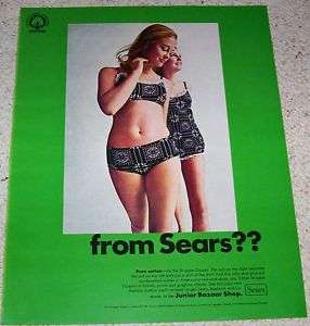 1969  Junior Bazaar Swimwear CYBILL SHEPHERD ad  