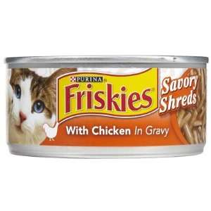 Friskies Savory Shreds   Chicken in Gravy   24 x 5.5 oz (Quantity of 1 