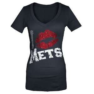  New York Mets Lips Glitter Tee