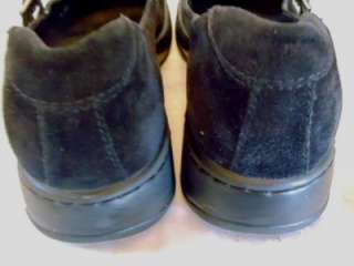 DANSKO black suede MARY JANES comfort clogs strap shoe women 37 6.5 