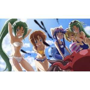 When They Cry Rena, Shion, Rika, Satoko, Mion at Beach Custom Playmat 