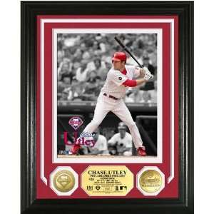  Chase Utley 24KT Gold Coin Photo Mint
