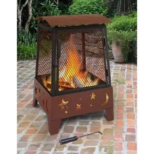  Haywood Fire Pit w/ Decorative Stars and Moons Cutouts 