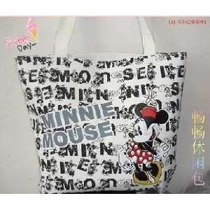 Disney Minnie Mouse happy face canvas college Bag handbag 