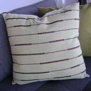 Dashes Contemporary Light Green Accent Pillow   MOTIF Modern Living 
