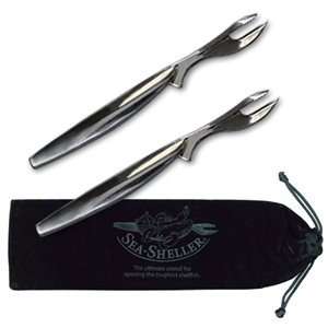  Two Piece Sea Sheller Gift Set, Stainless Steel: Home 