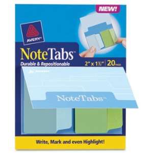   , Tabs and Flags in One, Cool Blue/Green, Two Inch, 20/PK AVE16388
