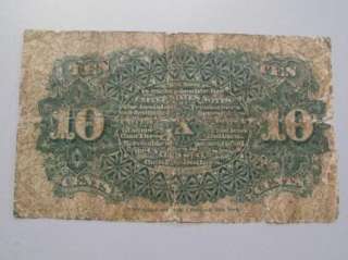 1863 Forth Issue 10 Cent Fractional Currency.  