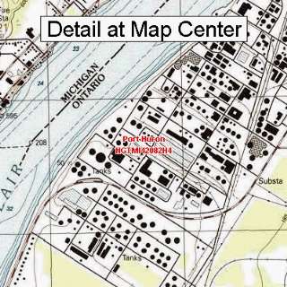  USGS Topographic Quadrangle Map   Port Huron, Michigan 