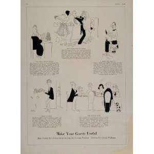  1920 Print Gluyas Williams Cartoon Maid Servant Guest 