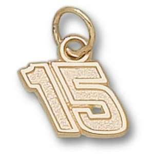  Michael Waltrip #15 Small Gold Plated Pendant: Sports 