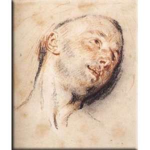   Man 14x16 Streched Canvas Art by Watteau, Jean Antoine: Home & Kitchen
