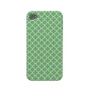  Green Quatrefoil Pattern Iphone 4 Case mate Cases: Cell 