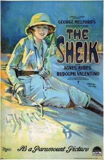 Rudolph Valentino The Sheik Vintage Movie Poster  