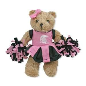  NCAA Pink Cheerleader Bear w/Sound MI State Case Pack 16 