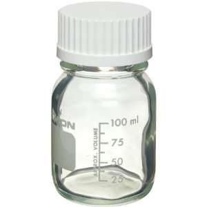 Wheaton 219935 Safety Coated Bottle, Media/Reagent Style, 100mL With 