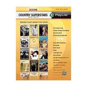  2008 Country Superstars Sheet Music Playlist Book Sports 