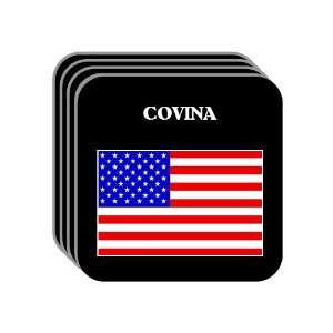  US Flag   Covina, California (CA) Set of 4 Mini Mousepad 