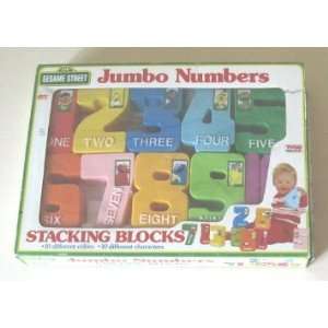  Sesame Street Jumbo Numbers Stacking Blocks Toys & Games