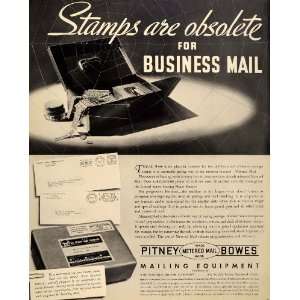  1937 Ad Business Mail Stamps Postal Service Office 