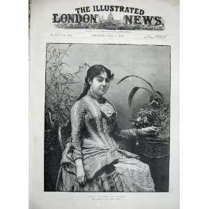   : 1888 Antique Portrait Queen Natalie Servia Lady Art: Home & Kitchen