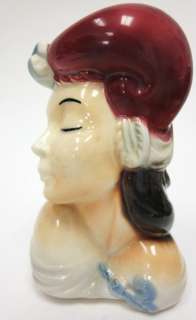 ROYAL COPLEY Ceramic Woman Bust Mini Vase  