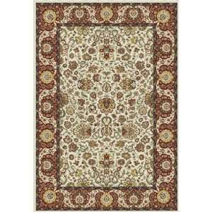  Concord Global Rugs Kashmir Collection Kashan Ivory Round 