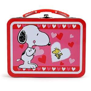  Peanuts Tin Lunch Box [Snoopy and Woodstock]: Toys & Games