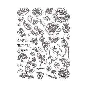  Crafty Secrets Clear Art Stamps Large 8X6 Sheet Art Blooms 