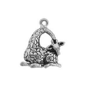   Sterling Silver Charm Pendant Tiny Giraffe Mini Charm Small Jewelry