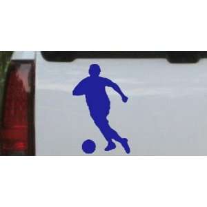  Blue 36in X 23.4in    Soccer Player Sports Car Window Wall 