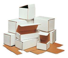 50pc 6x4x2 White Corrugated shipping mailing boxes mailer  