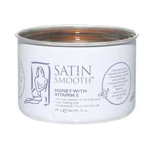 Satin Smooth Honey Epilating Wax w/Vitamin E  For Hair Removal 14oz