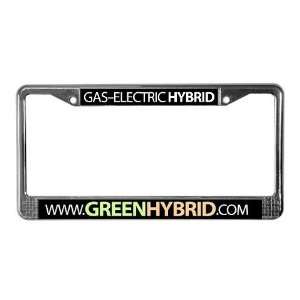 GAS ELECTRIC HYBRID Cars License Plate Frame by   