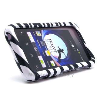 Zebra Hard Case Snap on Faceplate Cover For ZTE Score (Cricket)  