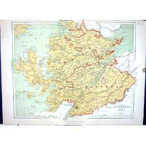   Cromarty Skye Hughes Keane Antique Map Scotland 1886: Home & Kitchen