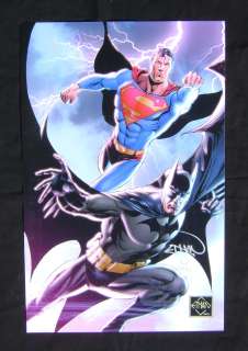 Superman Batman Litho Signed 2011 Wizard World Anaheim  