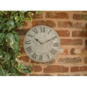  Stone Effect Outdoor Garden Clock   30cm (12) Patio 