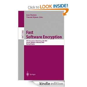Fast Software Encryption: 9th International Workshop, FSE 2002, Leuven 