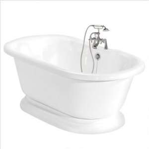   Ended Bath Tub Faucet Package 1 in White Finish: Old World Bronze
